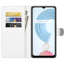 For OPPO Realme C21Y Litchi Texture Horizontal Flip Protective Case with Holder & Card Slots & Wallet(White)