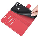 For OPPO Realme C21Y Litchi Texture Horizontal Flip Protective Case with Holder & Card Slots & Wallet(Red)