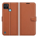 For OPPO Realme C21Y Litchi Texture Horizontal Flip Protective Case with Holder & Card Slots & Wallet(Brown)