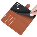 For OPPO Realme C21Y Litchi Texture Horizontal Flip Protective Case with Holder & Card Slots & Wallet(Brown)