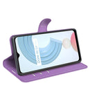 For OPPO Realme C21Y Litchi Texture Horizontal Flip Protective Case with Holder & Card Slots & Wallet(Purple)