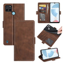 For OPPO Realme C21Y Dual-side Magnetic Buckle Horizontal Flip Leather Case with Holder & Card Slots & Wallet(Brown)