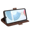 For OPPO Realme C21Y Dual-side Magnetic Buckle Horizontal Flip Leather Case with Holder & Card Slots & Wallet(Brown)