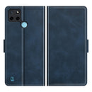 For OPPO Realme C21Y Dual-side Magnetic Buckle Horizontal Flip Leather Case with Holder & Card Slots & Wallet(Dark Blue)