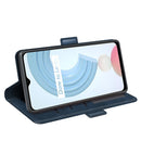 For OPPO Realme C21Y Dual-side Magnetic Buckle Horizontal Flip Leather Case with Holder & Card Slots & Wallet(Dark Blue)