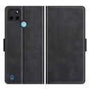 For OPPO Realme C21Y Dual-side Magnetic Buckle Horizontal Flip Leather Case with Holder & Card Slots & Wallet(Black)