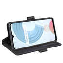 For OPPO Realme C21Y Dual-side Magnetic Buckle Horizontal Flip Leather Case with Holder & Card Slots & Wallet(Black)