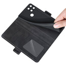 For OPPO Realme C21Y Dual-side Magnetic Buckle Horizontal Flip Leather Case with Holder & Card Slots & Wallet(Black)