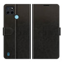 For OPPO Realme C21Y R64 Texture Single Horizontal Flip Protective Case with Holder & Card Slots & Wallet& Photo Frame(Black)
