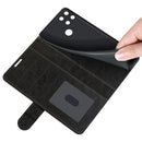 For OPPO Realme C21Y R64 Texture Single Horizontal Flip Protective Case with Holder & Card Slots & Wallet& Photo Frame(Black)
