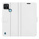 For OPPO Realme C21Y R64 Texture Single Horizontal Flip Protective Case with Holder & Card Slots & Wallet& Photo Frame(White)