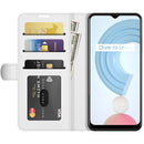 For OPPO Realme C21Y R64 Texture Single Horizontal Flip Protective Case with Holder & Card Slots & Wallet& Photo Frame(White)