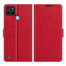 For OPPO Realme C21Y R64 Texture Single Horizontal Flip Protective Case with Holder & Card Slots & Wallet& Photo Frame(Red)