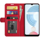 For OPPO Realme C21Y R64 Texture Single Horizontal Flip Protective Case with Holder & Card Slots & Wallet& Photo Frame(Red)