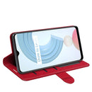 For OPPO Realme C21Y R64 Texture Single Horizontal Flip Protective Case with Holder & Card Slots & Wallet& Photo Frame(Red)