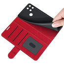 For OPPO Realme C21Y R64 Texture Single Horizontal Flip Protective Case with Holder & Card Slots & Wallet& Photo Frame(Red)