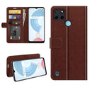 For OPPO Realme C21Y R64 Texture Single Horizontal Flip Protective Case with Holder & Card Slots & Wallet& Photo Frame(Brown)