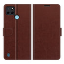 For OPPO Realme C21Y R64 Texture Single Horizontal Flip Protective Case with Holder & Card Slots & Wallet& Photo Frame(Brown)