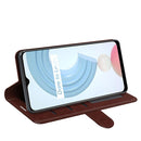 For OPPO Realme C21Y R64 Texture Single Horizontal Flip Protective Case with Holder & Card Slots & Wallet& Photo Frame(Brown)
