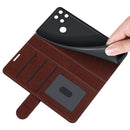 For OPPO Realme C21Y R64 Texture Single Horizontal Flip Protective Case with Holder & Card Slots & Wallet& Photo Frame(Brown)