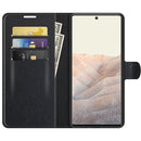 For Google Pixel 6 Pro Litchi Texture Horizontal Flip Protective Case with Holder & Card Slots & Wallet(Black)