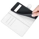 For Google Pixel 6 Pro Litchi Texture Horizontal Flip Protective Case with Holder & Card Slots & Wallet(White)