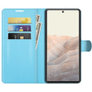 For Google Pixel 6 Pro Litchi Texture Horizontal Flip Protective Case with Holder & Card Slots & Wallet(Blue)