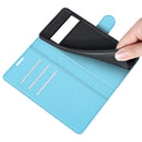 For Google Pixel 6 Pro Litchi Texture Horizontal Flip Protective Case with Holder & Card Slots & Wallet(Blue)