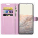 For Google Pixel 6 Pro Litchi Texture Horizontal Flip Protective Case with Holder & Card Slots & Wallet(Pink)