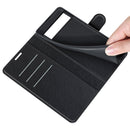 For Google Pixel 6 Litchi Texture Horizontal Flip Protective Case with Holder & Card Slots & Wallet(Black)