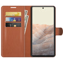 For Google Pixel 6 Litchi Texture Horizontal Flip Protective Case with Holder & Card Slots & Wallet(Brown)