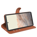 For Google Pixel 6 Litchi Texture Horizontal Flip Protective Case with Holder & Card Slots & Wallet(Brown)
