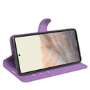 For Google Pixel 6 Litchi Texture Horizontal Flip Protective Case with Holder & Card Slots & Wallet(Purple)