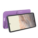For Google Pixel 6 Litchi Texture Horizontal Flip Protective Case with Holder & Card Slots & Wallet(Purple)