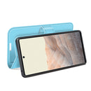 For Google Pixel 6 Litchi Texture Horizontal Flip Protective Case with Holder & Card Slots & Wallet(Blue)