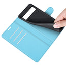 For Google Pixel 6 Litchi Texture Horizontal Flip Protective Case with Holder & Card Slots & Wallet(Blue)