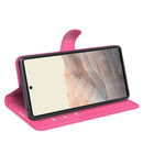 For Google Pixel 6 Litchi Texture Horizontal Flip Protective Case with Holder & Card Slots & Wallet(Rose Red)