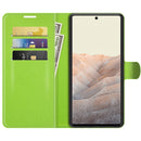 For Google Pixel 6 Litchi Texture Horizontal Flip Protective Case with Holder & Card Slots & Wallet(Green)