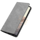 For Google Pixel 6 Retro-skin Business Magnetic Suction Leather Case with Holder & Card Slots & Wallet(Grey)