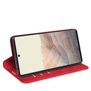 For Google Pixel 6 Retro-skin Business Magnetic Suction Leather Case with Holder & Card Slots & Wallet(Red)