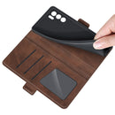 For OPPO Reno6 Pro 5G Dual-side Magnetic Buckle Horizontal Flip Leather Case with Holder & Card Slots & Wallet(Brown)