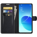 For OPPO Reno6 5G Litchi Texture Horizontal Flip Protective Case with Holder & Card Slots & Wallet(Black)