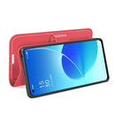 For OPPO Reno6 5G Litchi Texture Horizontal Flip Protective Case with Holder & Card Slots & Wallet(Red)