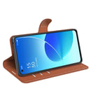 For OPPO Reno6 5G Litchi Texture Horizontal Flip Protective Case with Holder & Card Slots & Wallet(Brown)