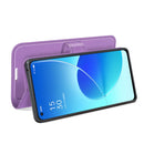 For OPPO Reno6 5G Litchi Texture Horizontal Flip Protective Case with Holder & Card Slots & Wallet(Purple)