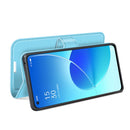 For OPPO Reno6 5G Litchi Texture Horizontal Flip Protective Case with Holder & Card Slots & Wallet(Blue)
