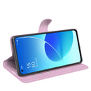 For OPPO Reno6 5G Litchi Texture Horizontal Flip Protective Case with Holder & Card Slots & Wallet(Pink)