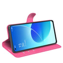 For OPPO Reno6 5G Litchi Texture Horizontal Flip Protective Case with Holder & Card Slots & Wallet(Rose Red)