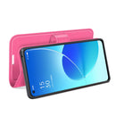 For OPPO Reno6 5G Litchi Texture Horizontal Flip Protective Case with Holder & Card Slots & Wallet(Rose Red)