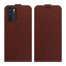 For OPPO Reno6 5G R64 Texture Single Vertical Flip Leather Protective Case with Card Slots & Photo Frame(Brown)
